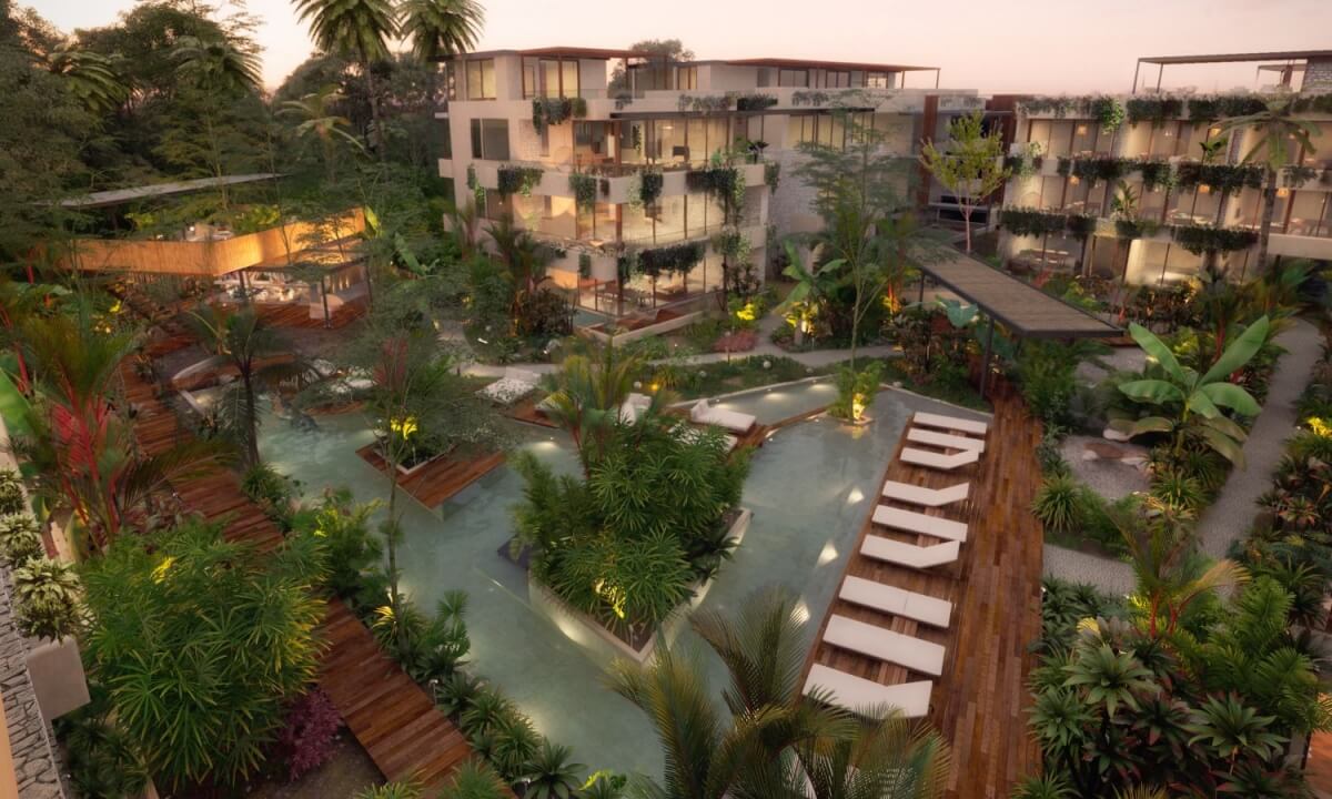 Condo with private pool surrounded by green areas in Tulum