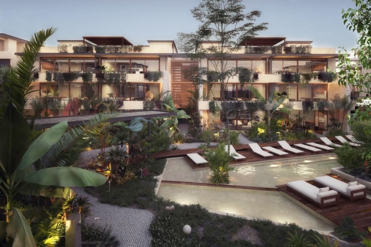 Condo with private pool surrounded by green areas in Tulum