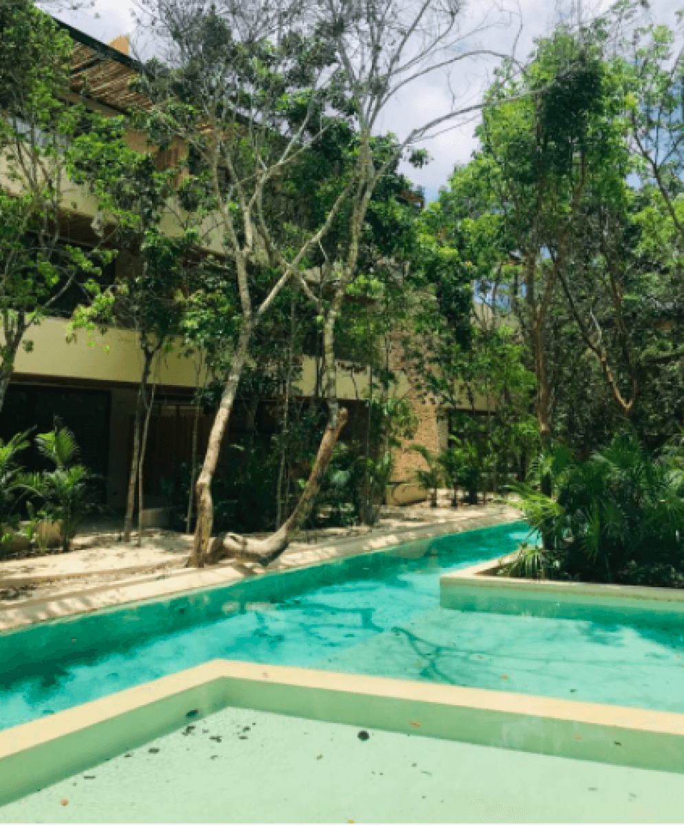 Condo with private pool surrounded by green areas in Tulum