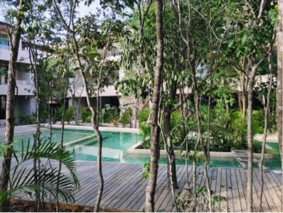 Condo with private pool surrounded by green areas in Tulum