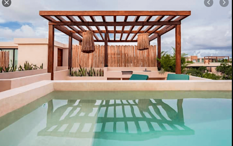 Penthouse with private pool, green areas, gym and yoga area, coffee shop, business center, in Aldea zama for sale.