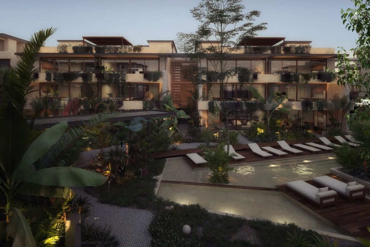 Penthouse with private pool, common oceanview rooftop, for sale, Region 8, Tulum.