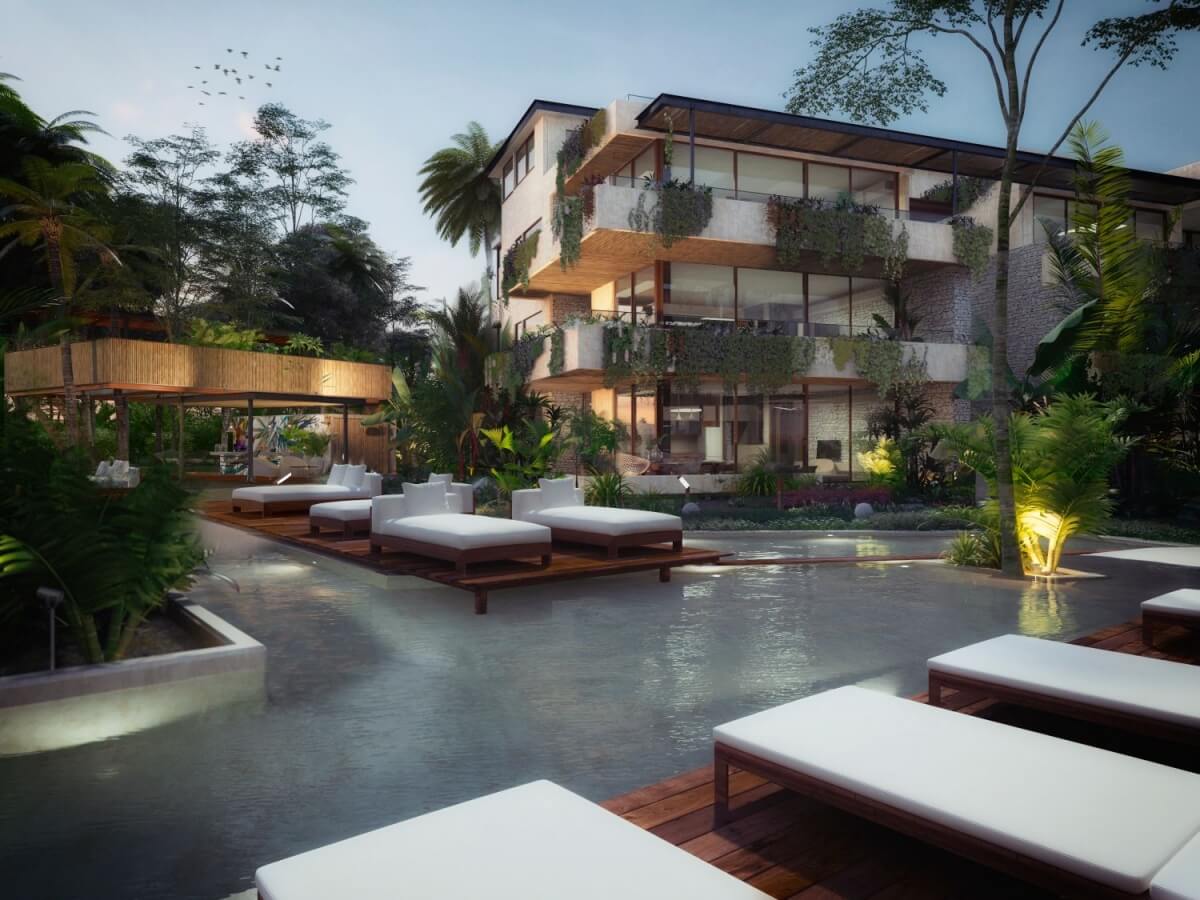 Penthouse with private pool, common oceanview rooftop, for sale, Region 8, Tulum.