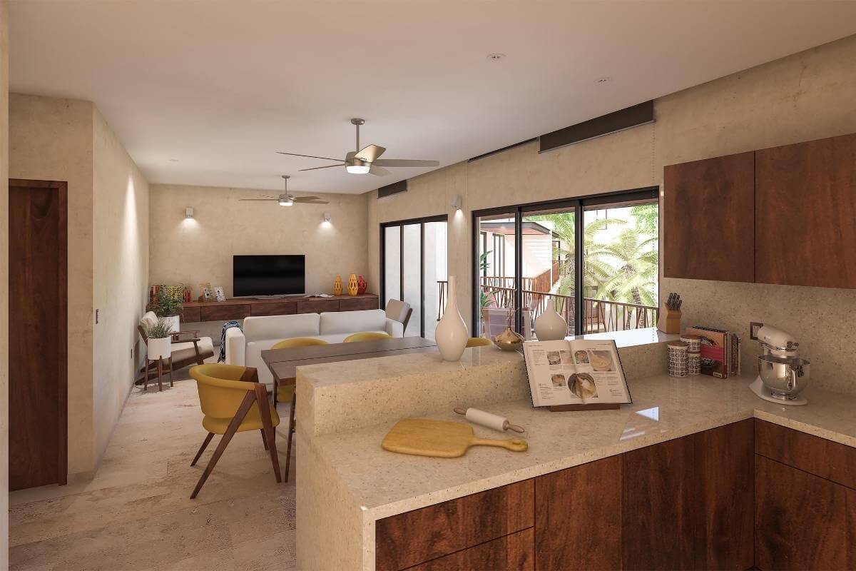 Furnished penthouse with private rooftop for sale, Aldea Zama, Tulum