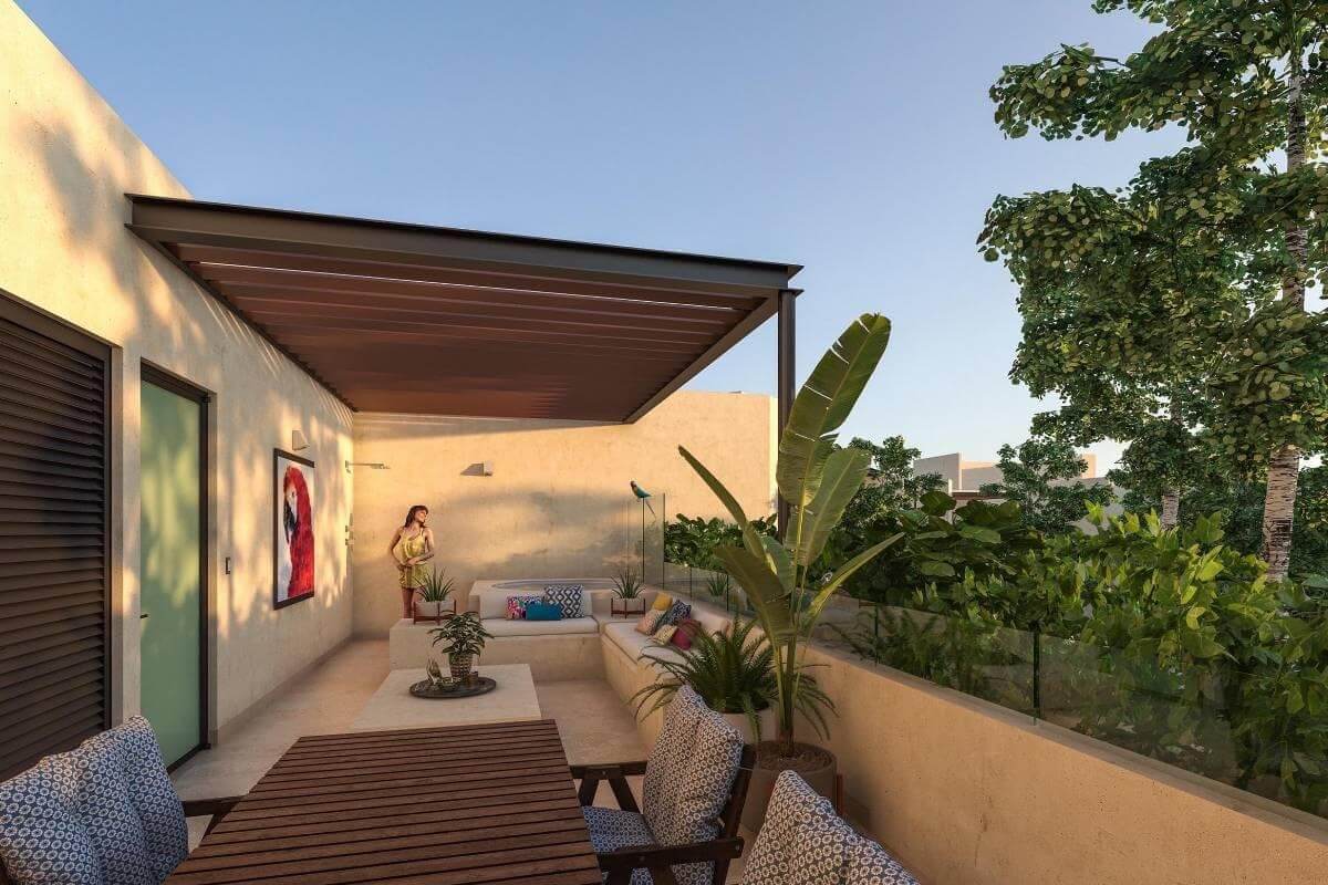 Furnished penthouse with private rooftop for sale, Aldea Zama, Tulum