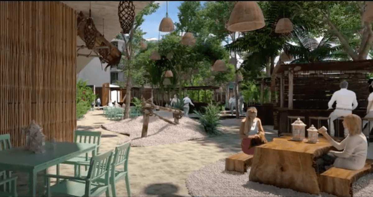 Departamento con balc&oacute;n,  gran alberca, gimnasio, restaurante, area de yoga al aire libre, bicicletas, 5 minutos de la playa