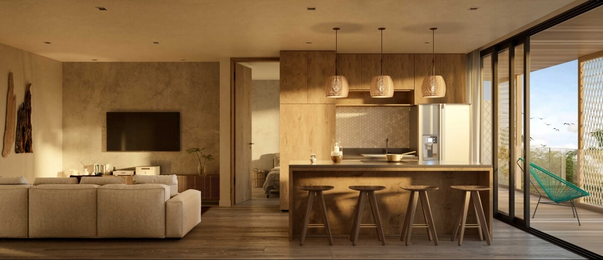 Condominium in boutique building in Aldea Zama Tulum