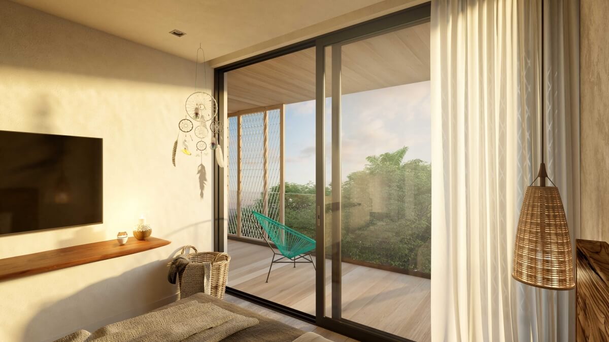 Eco-friendly penthouse, pool with multiple outdoor areas, green views, bicycle path to the beach and Hotel Zone, on Avenida Coba, for sale