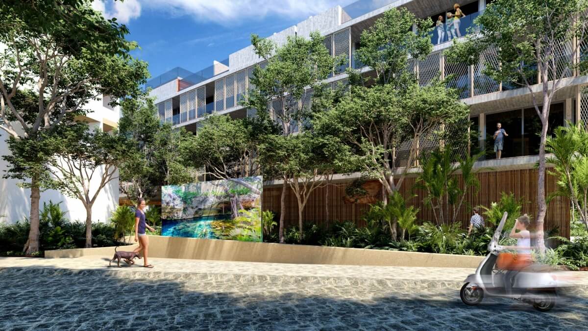 Eco-friendly penthouse, pool with multiple outdoor areas, green views, bicycle path to the beach and Hotel Zone, on Avenida Coba, for sale