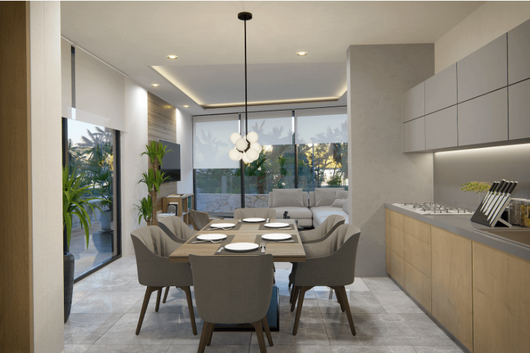 Condo oceanview from rooftop pool