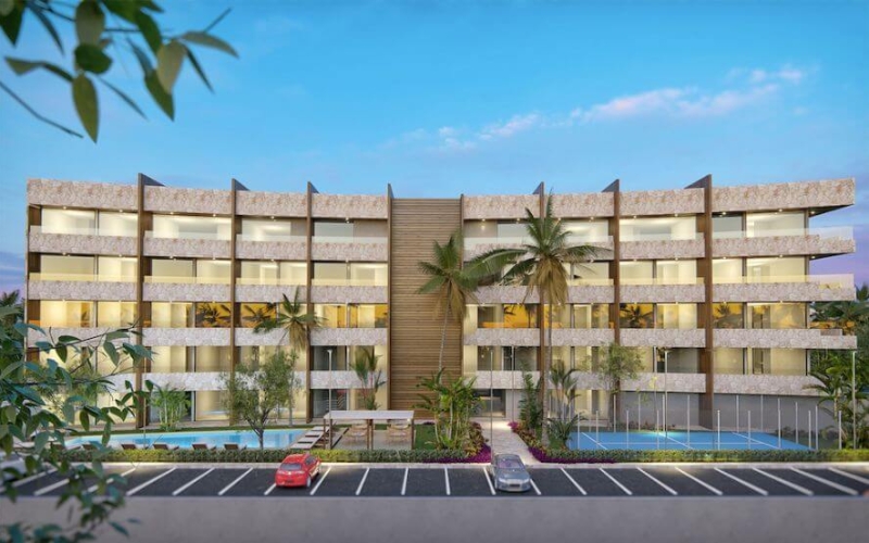 Apartment with pool, paddle tennis court, bar, grill, jacuzzi, for sale Cozumel