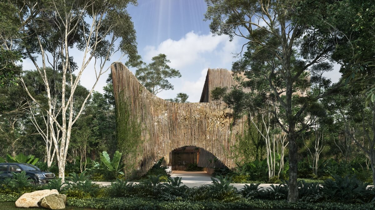 Condo with common areas surrounded by nature, near the beach in Tulum, for sale.