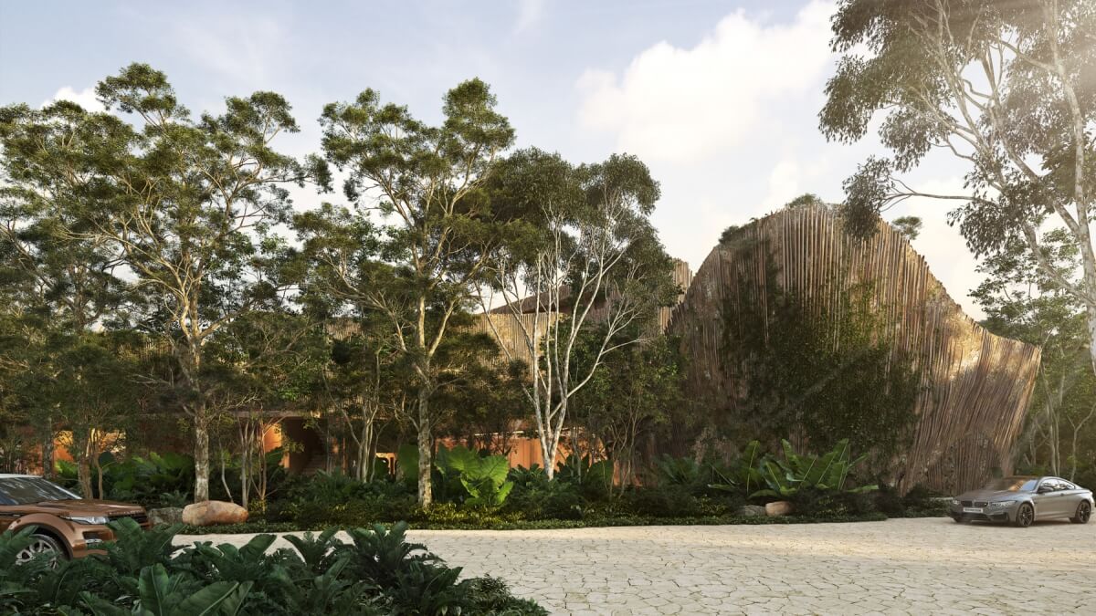 Condo with common areas surrounded by nature, near the beach in Tulum, for sale.