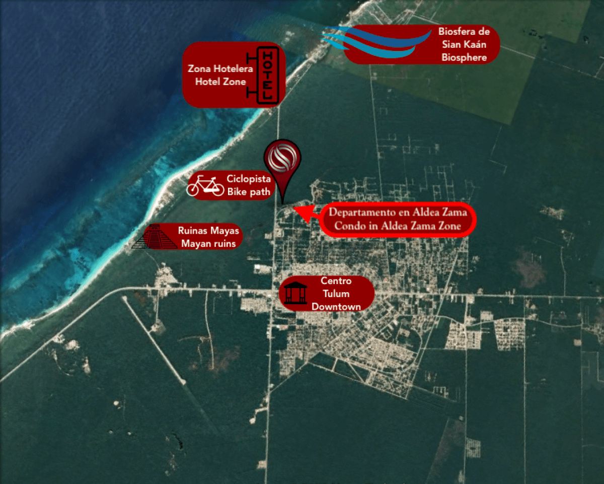 Departamento en planta baja con alberca privada, acabados de lujo en Aldea Zama Tulum, venta.