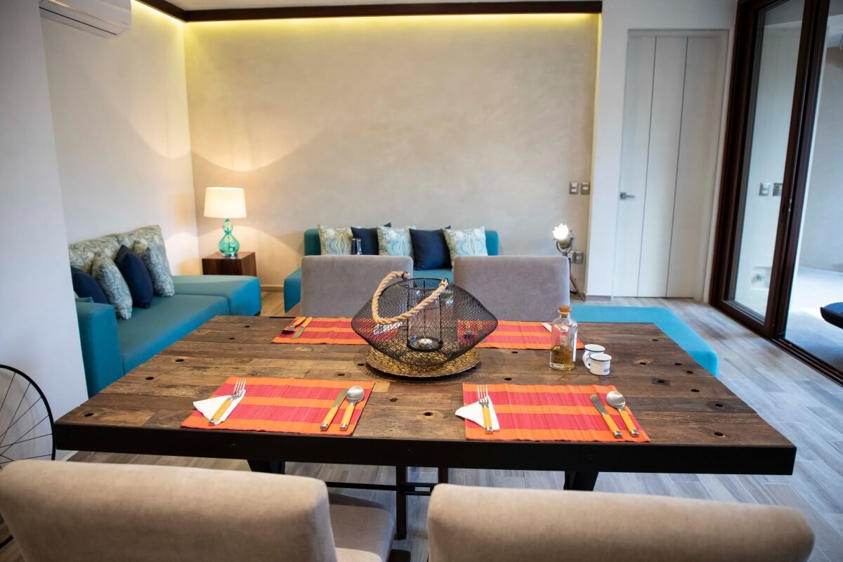 Condo with garden, private pool, gym, infinity pool, Aldea Zama, sale. Tulum.