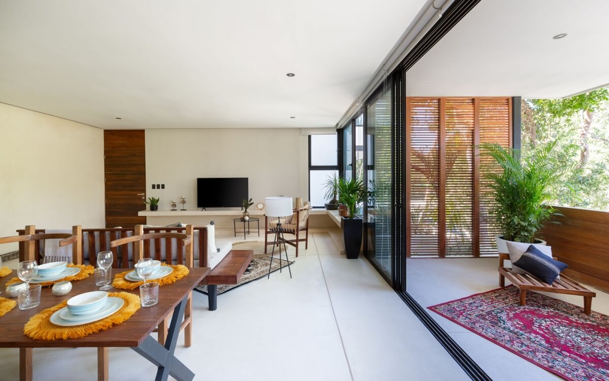 Condo with private pool surrounded by green areas in Tulum