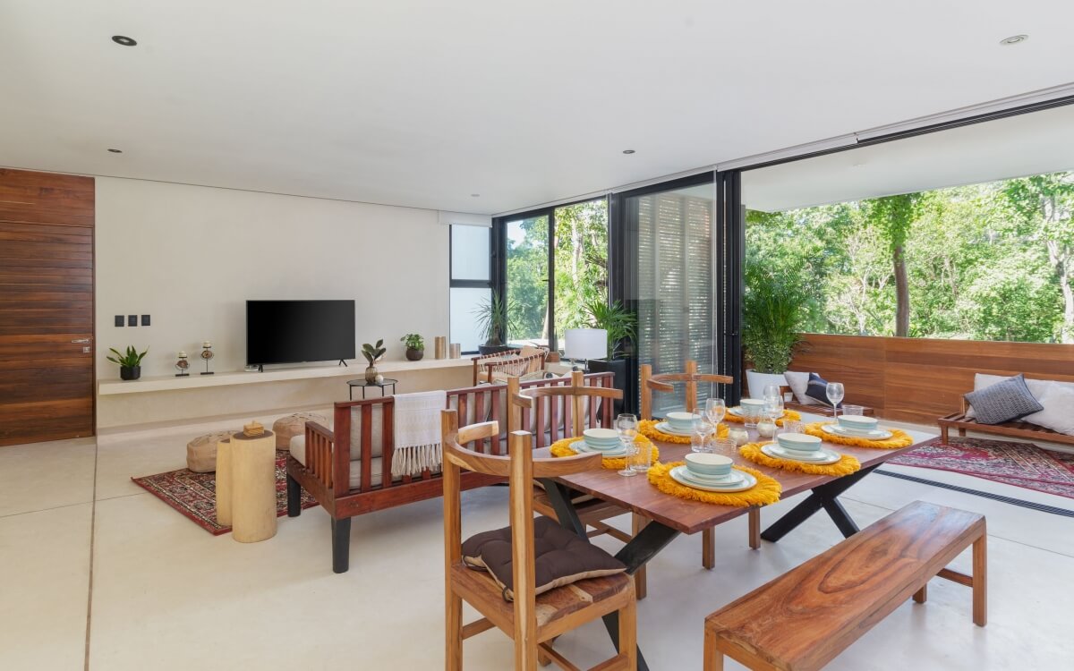 Condo with private pool surrounded by green areas in Tulum