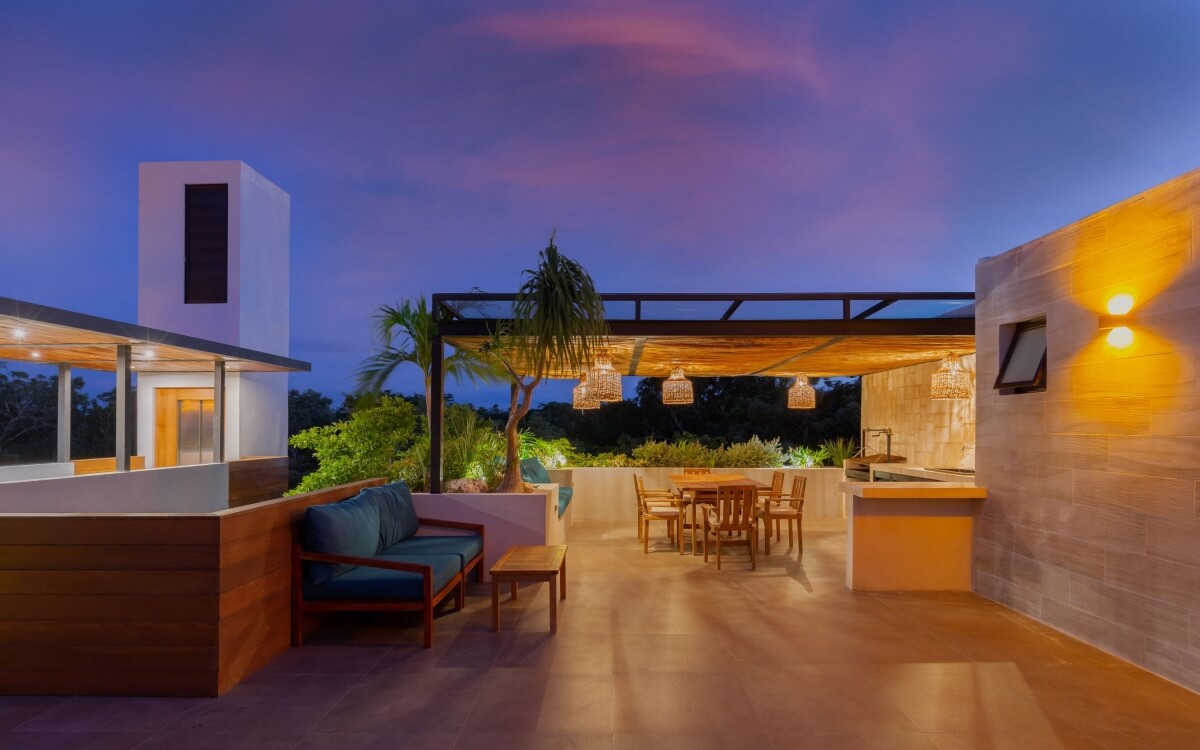 Condo with private pool surrounded by green areas in Tulum