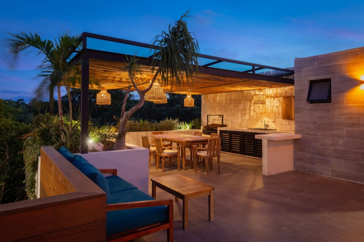 Condo with private pool surrounded by green areas in Tulum