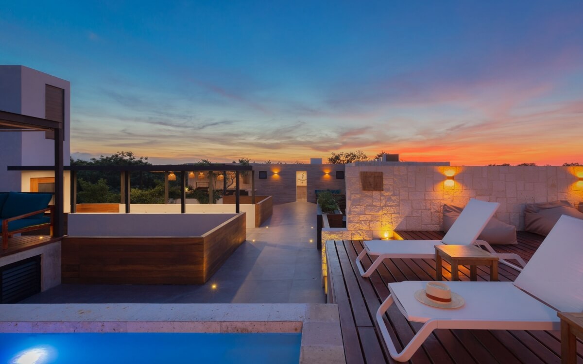 Condo with private pool surrounded by green areas in Tulum