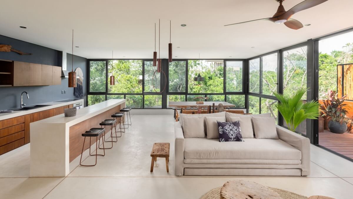 Penthouse with private pool, avant garde design unique development inspired by art for sale in Tulum.