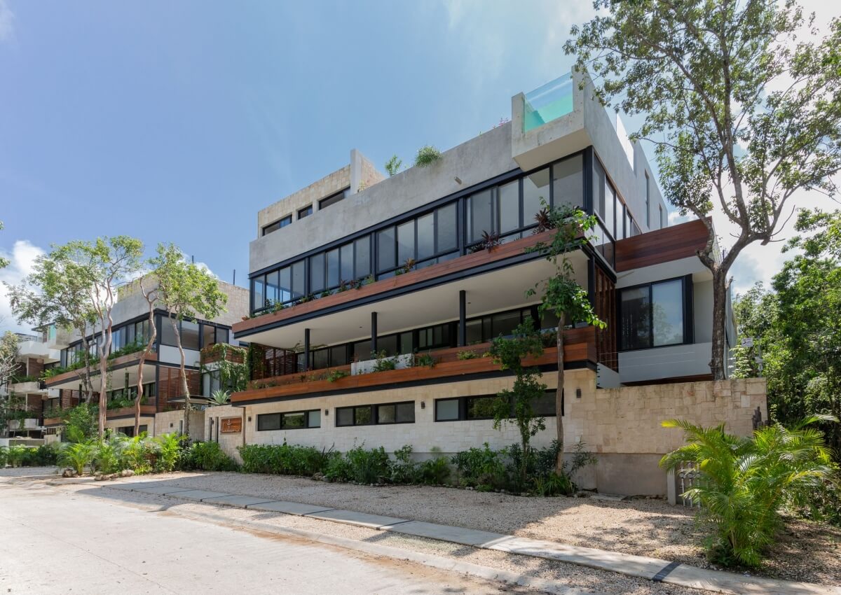 Penthouse with private pool, avant garde design unique development inspired by art for sale in Tulum.
