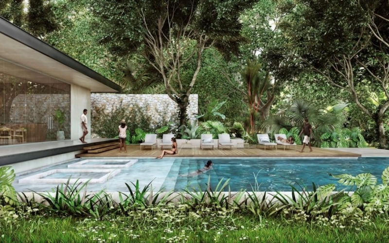 Beach access, bike path to the beach, sports club, Club house with amenities &amp; beach club, in Tulum sale.Lot in Gated community.