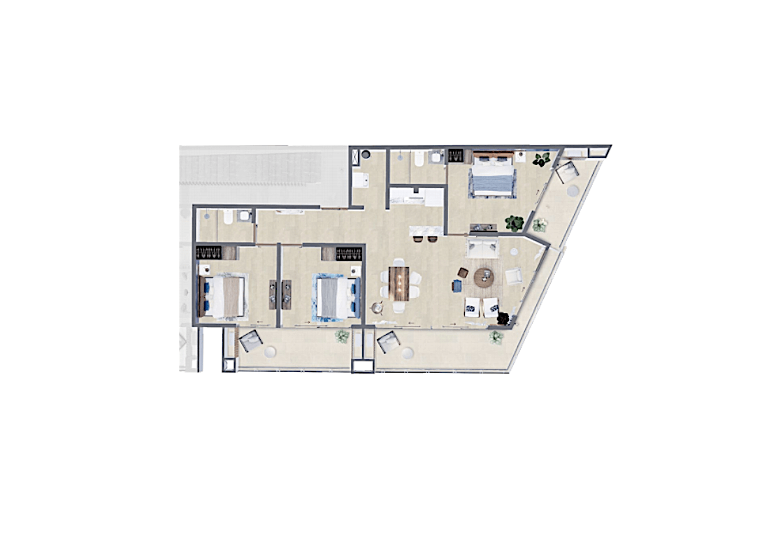 Ocean view condo common rooftop close to the sea boardwalk, for sale, downtown, Cozumel