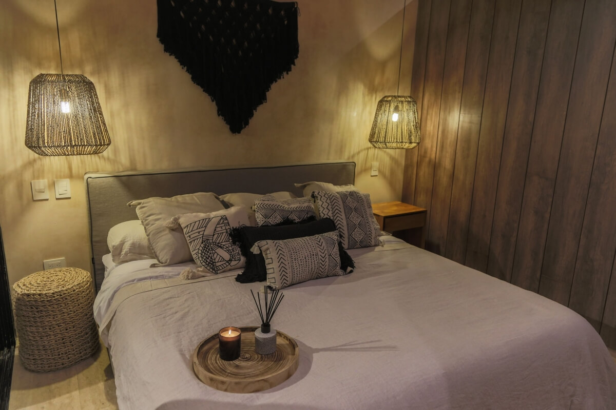 Condo with lock off system, art walk, Boho commercial area,5 star hotel amenities and services, in Tulum, sale.