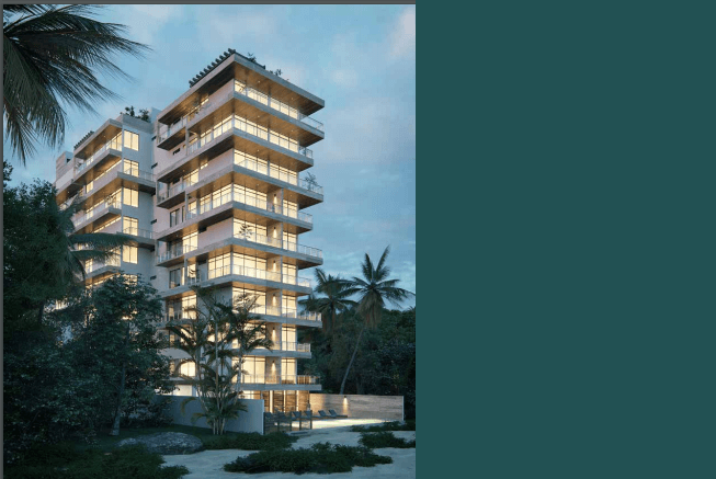 Beachfront condo for sale in pre-construction, Puerto Morelos.