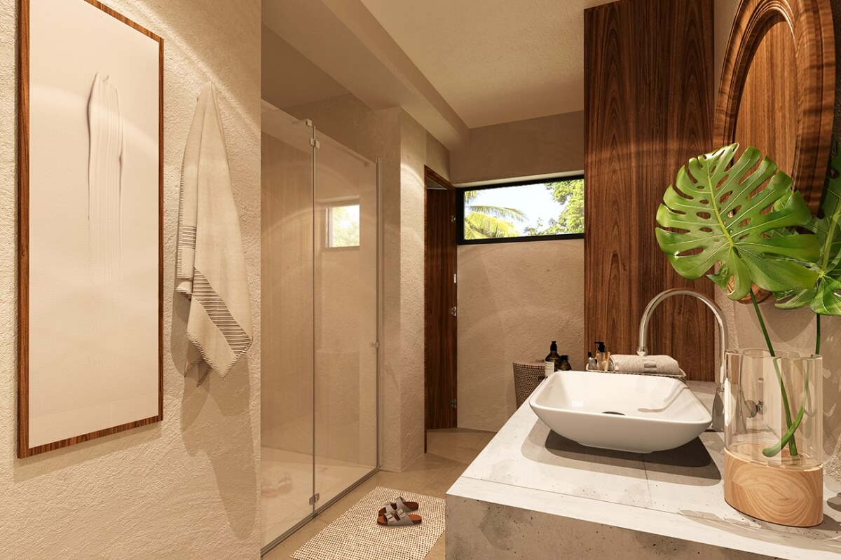 Eco friendly, luxury amenities and services, in Tulum with 3 bedrooms, with sustainable technology.