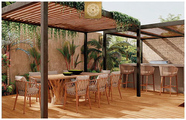 Eco friendly, luxury amenities and services, in Tulum with 3 bedrooms, with sustainable technology.