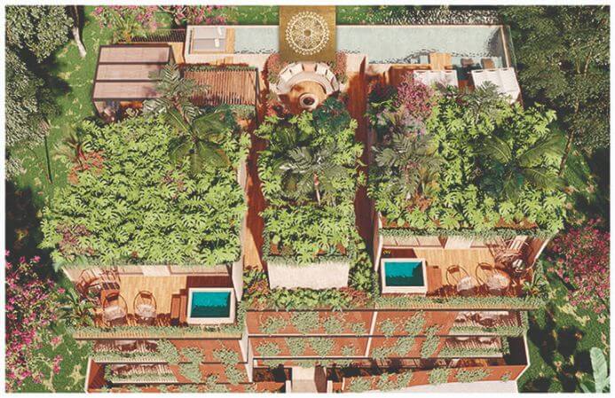 Eco friendly, luxury amenities and services, in Tulum with 3 bedrooms, with sustainable technology.