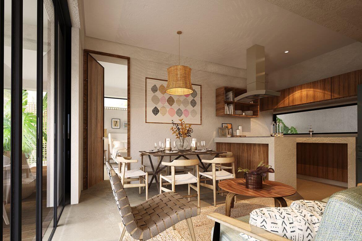 Eco friendly, luxury amenities and services, in Tulum with 3 bedrooms, with sustainable technology.