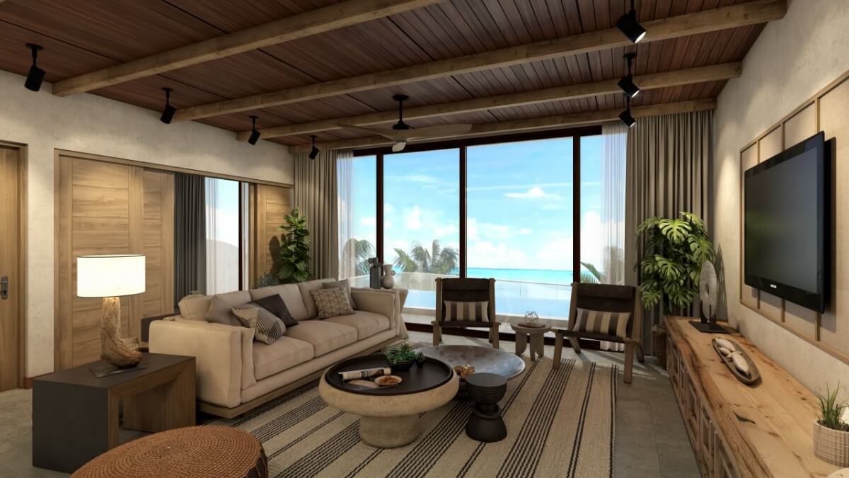 Oceanfront condo with private pool and terrace, pre-construction Tulum.