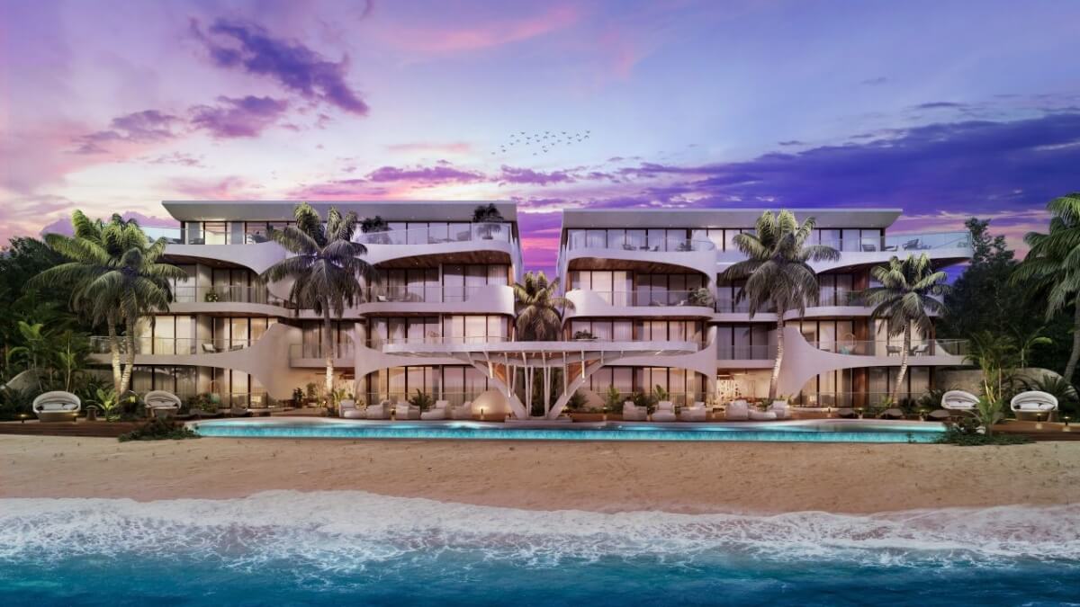 Oceanfront condo with private pool and terrace, pre-construction Tulum.