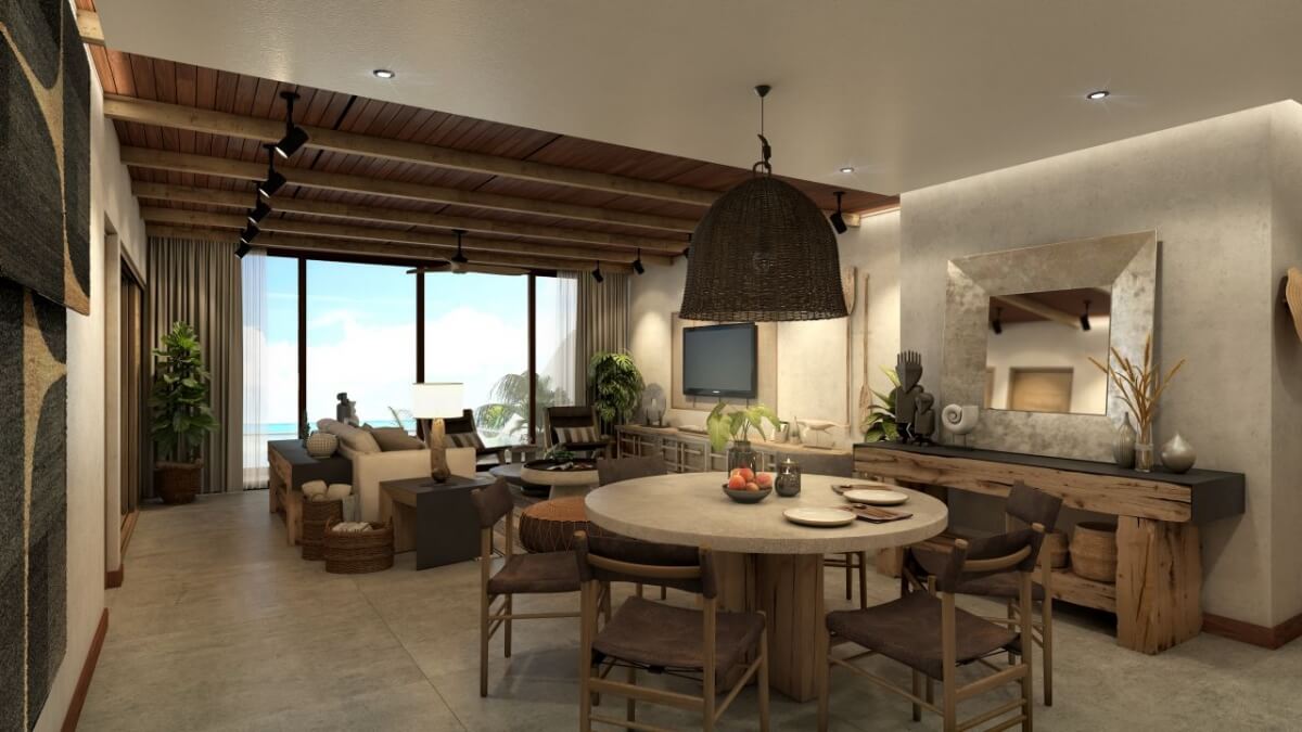 Oceanfront condo with private pool and terrace, pre-construction Tulum.