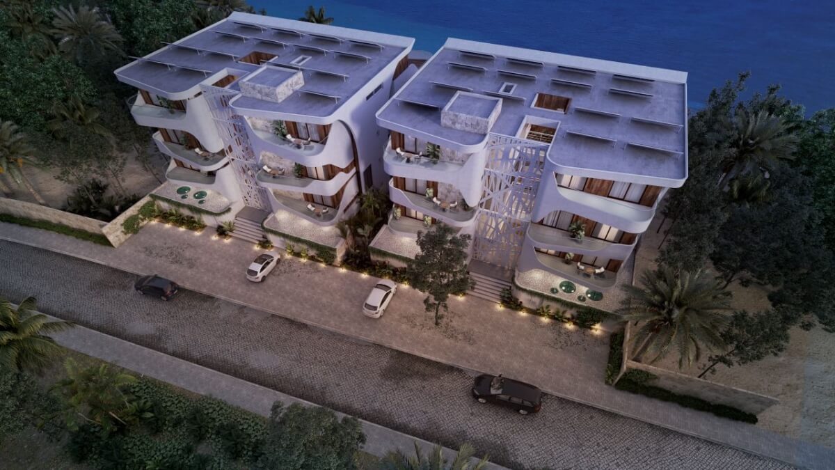 Oceanfront condo with private pool and terrace, pre-construction Tulum.