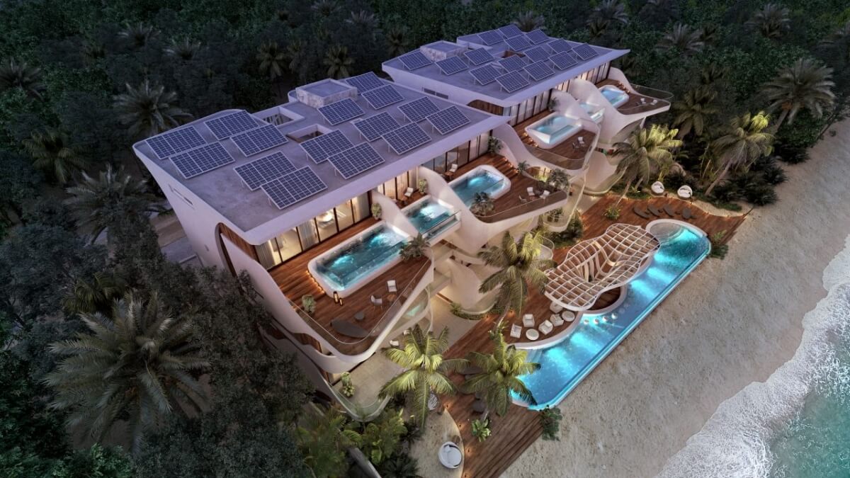 Oceanfront condo with private pool and terrace, pre-construction Tulum.