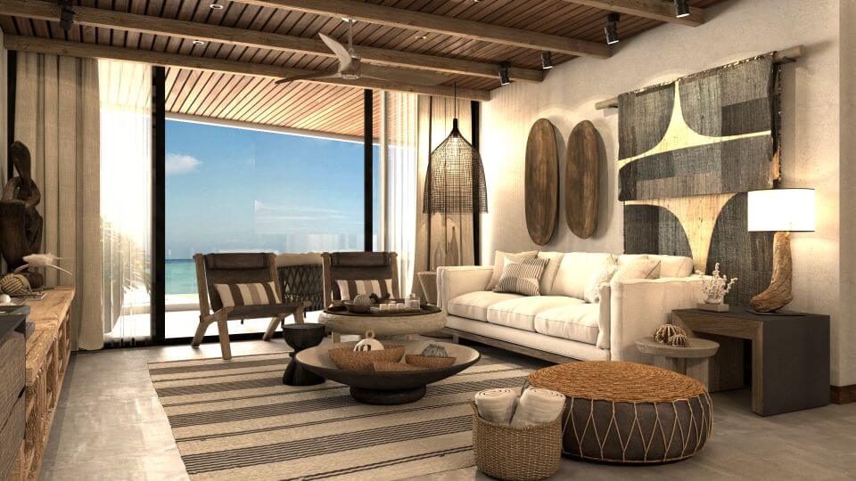Oceanfront condo with private pool and terrace, pre-construction Tulum.