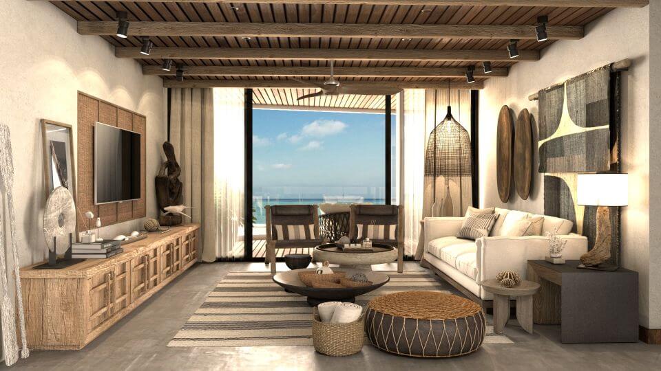 Condo with access to the beach, pool, pool bar, grills, for sale Tulum