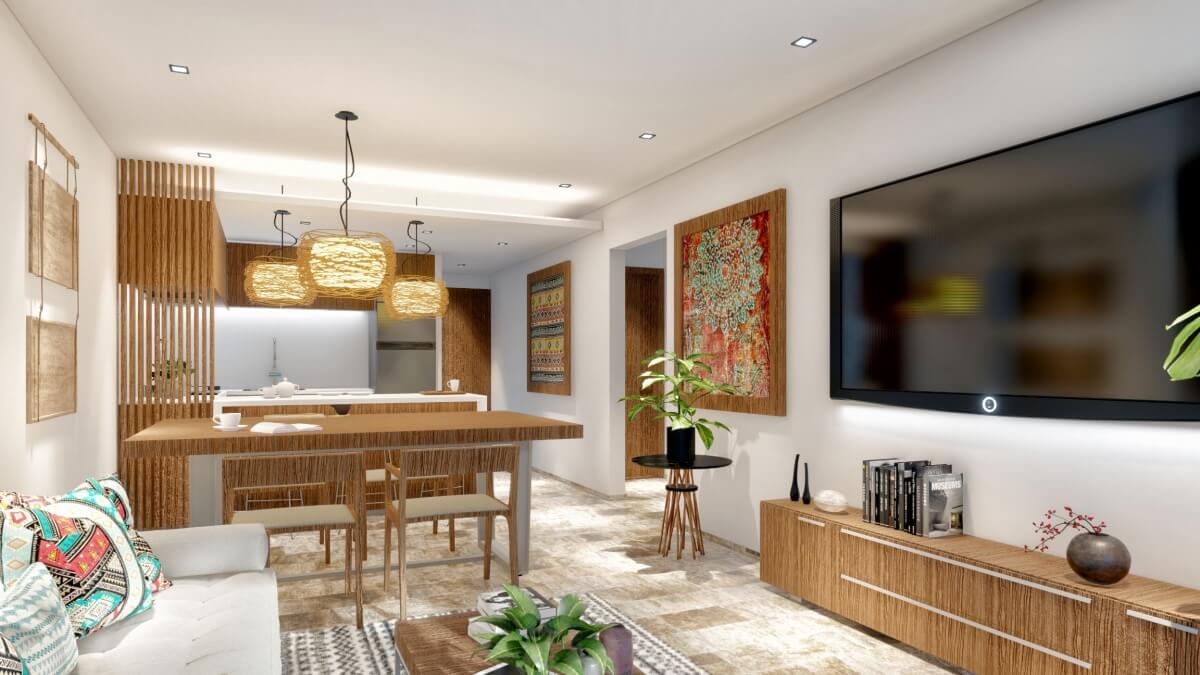 Departamento con terraza y alberca, en venta, la veleta, Tulum