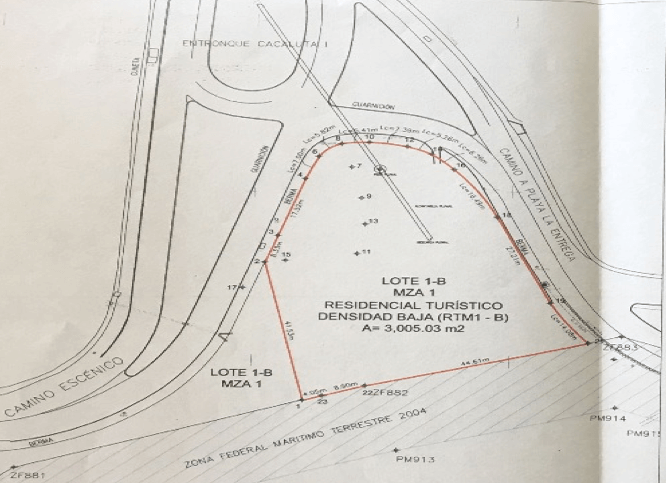 Beachfront land for sale in Huatulco, 57 meters of beach, Land use: residential-tourist Ideal for boutique hotel or residential development,