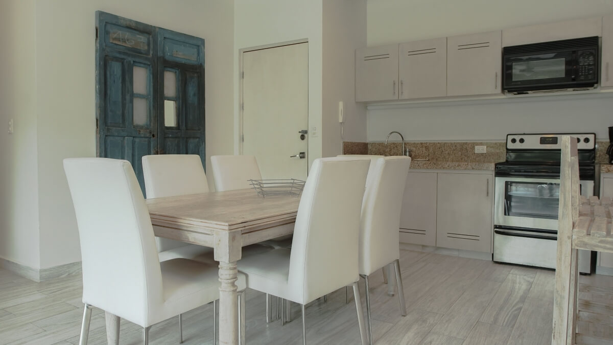 Apartment with roof top pool, barbecue, gym, fire pit, pre-construction for sale in Aldea Zama, Tulum.