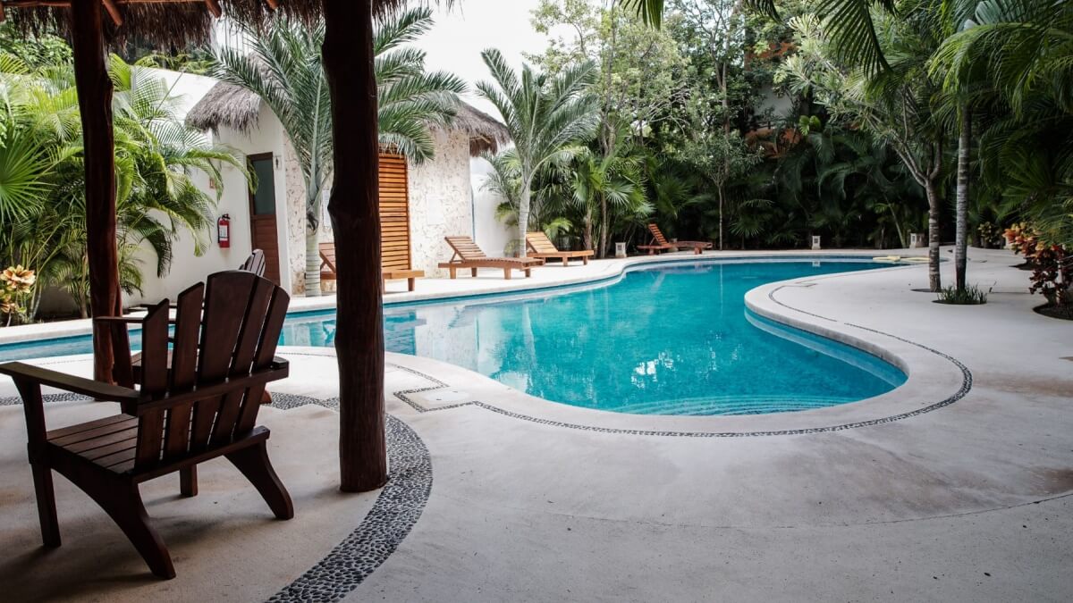 Apartment with roof top pool, barbecue, gym, fire pit, pre-construction for sale in Aldea Zama, Tulum.