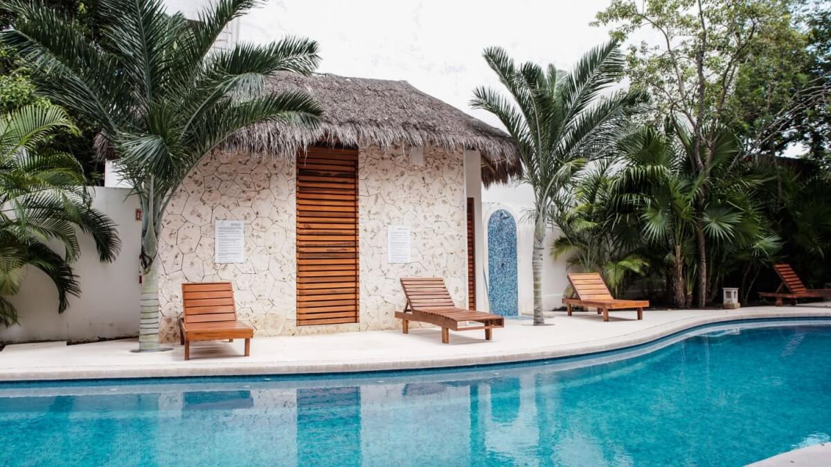 Apartment with roof top pool, barbecue, gym, fire pit, pre-construction for sale in Aldea Zama, Tulum.