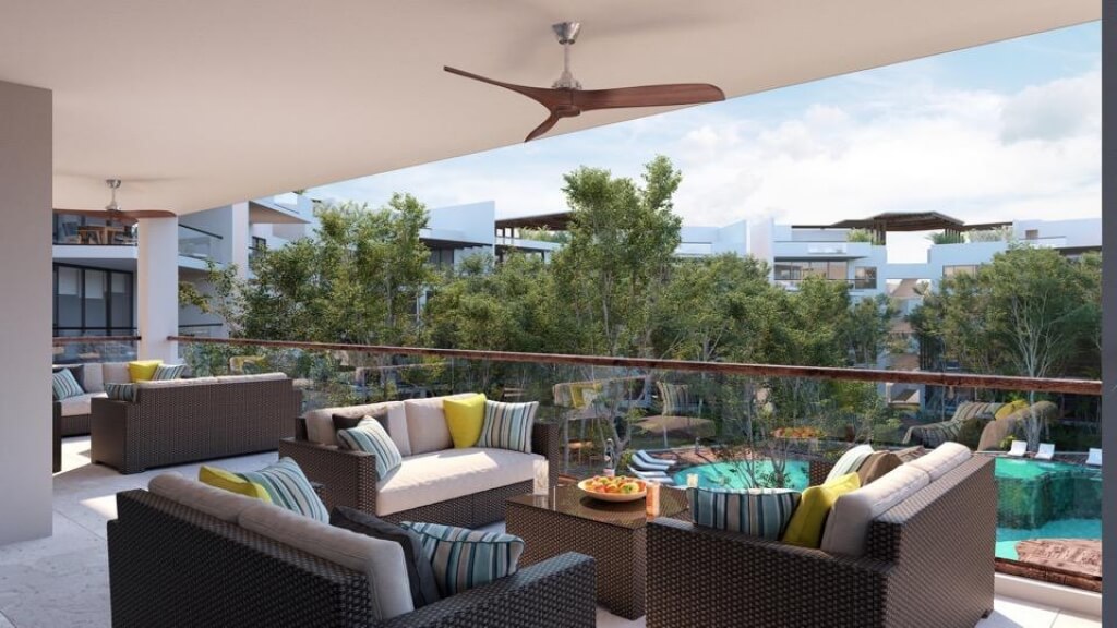 Penthouse with yoga area, reading space, swimming pool for sale in Aldea Zama