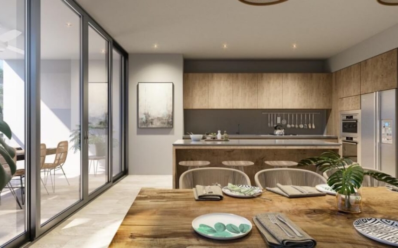 Condo in a green building with luxury common areas, solar panels, jacuzzi, gym, concierge, 10 minutes from the beach, in La Veleta Tulum