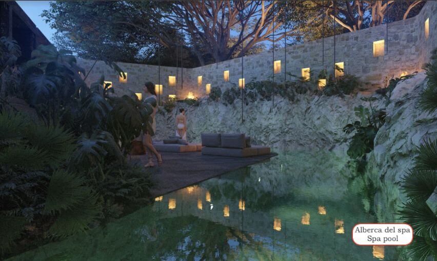 Condo with iconic pool, gym, concierge, terrace, restaurant, furnished, immediate delivery for sale The Panoramic, Tulum.