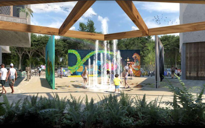 Condo with iconic pool, gym, concierge, terrace, restaurant, furnished, immediate delivery for sale The Panoramic, Tulum.